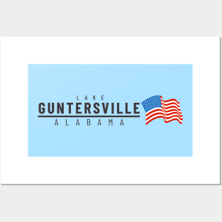 Lake Guntersville USA - dark text Posters and Art